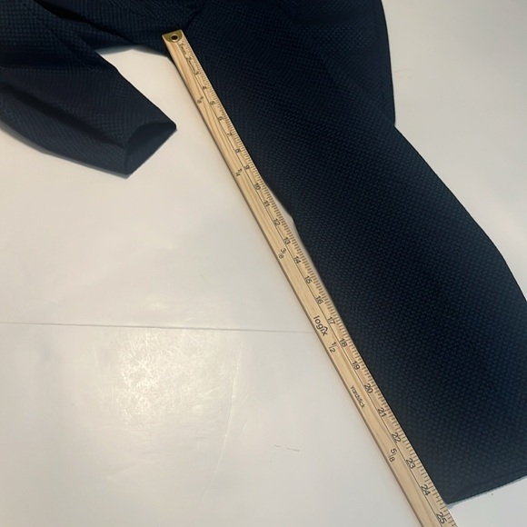 NWT Express Editor Low Rise Ankle Blue & Black Pattern Pant Size 6S - Picture 5 of 11